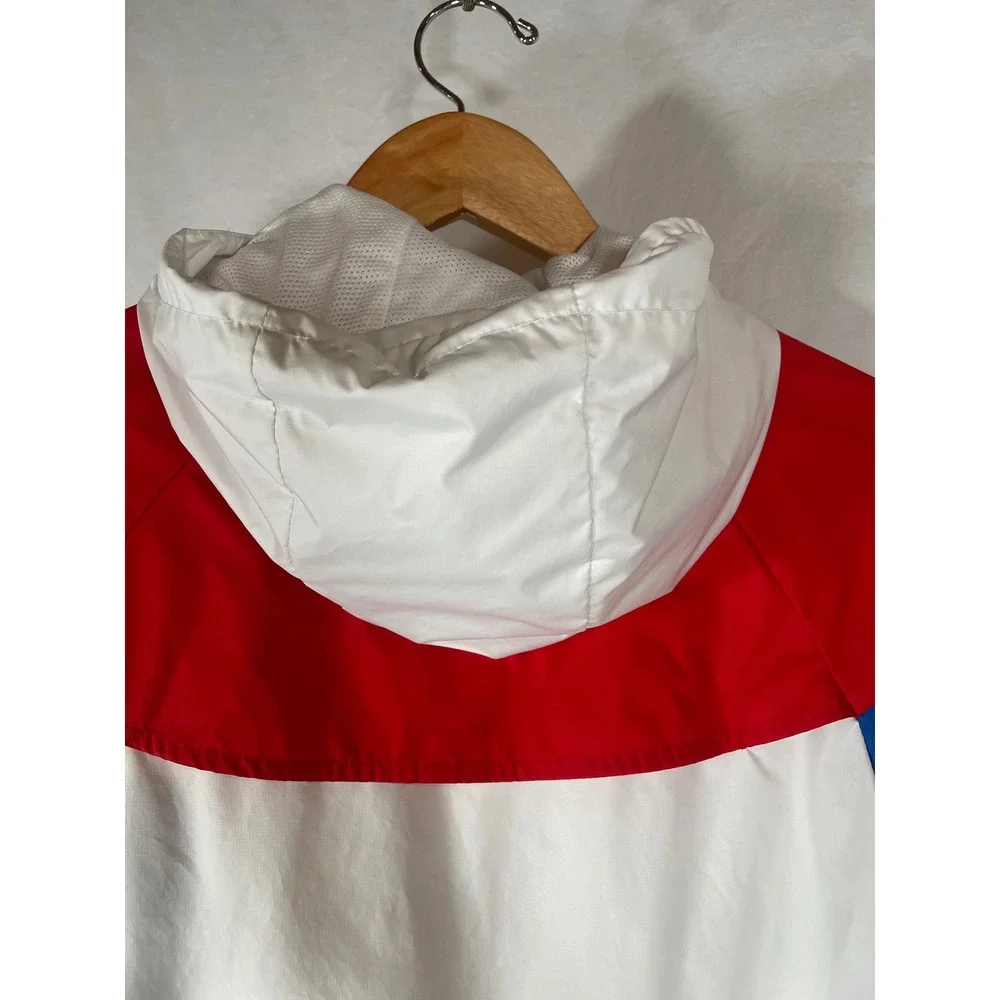 Nike Sportswear Windrunner Hooded Jacket Red White Blue Kids Large